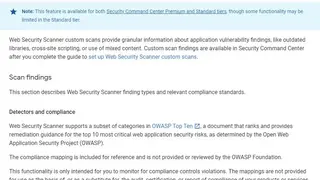 Google Cloud Security Scanner screenshot