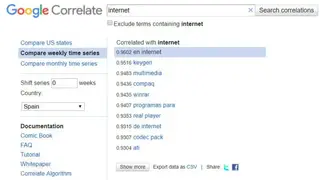 Google Correlate screenshot
