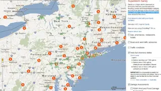 Google Crisis Map screenshot