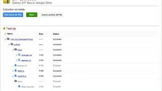 Google drive open source ZIP EXTRACTOR screenshot