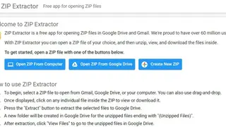 Google drive open source ZIP EXTRACTOR screenshot