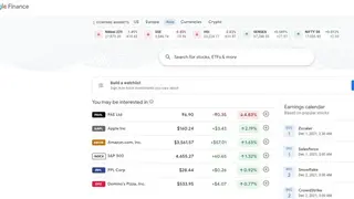 Google Finance screenshot
