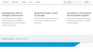 Google Firebase screenshot