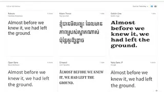 Google Fonts screenshot