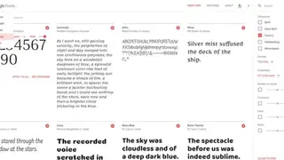 Google Fonts screenshot