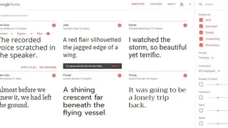 Google Fonts screenshot