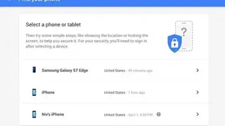 Google Lost Phone Finder screenshot
