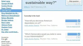 Google Moderator screenshot