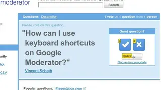 Google Moderator screenshot