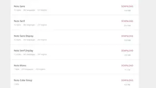Google Noto Fonts screenshot