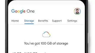 Google One screenshot