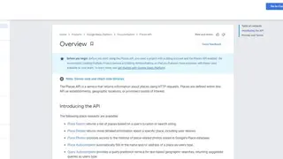 Google Places API screenshot