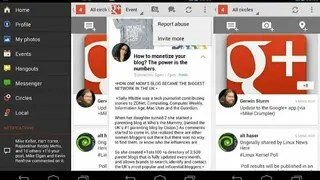 Google + screenshot