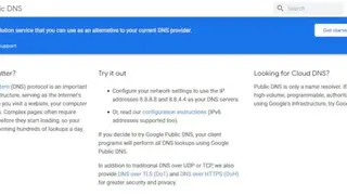 Google Public DNS screenshot