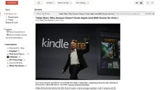 Google Reader screenshot
