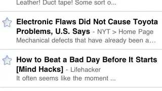 Google Reader screenshot