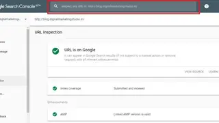 Google Search Console tool screenshot