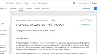 Google Security Scanner screenshot