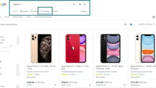 Google Shopping screenshot