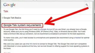 Google Talk screenshot