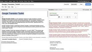 Google Translator Toolkit screenshot