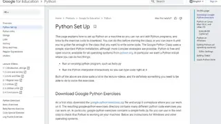Google’s Python Class screenshot