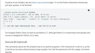 Google’s Python Class screenshot