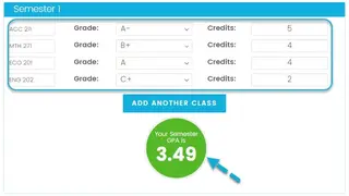 GPA Calculator screenshot