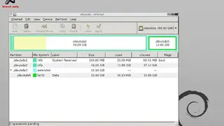 GParted screenshot