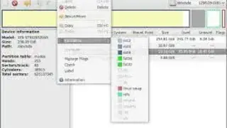 GParted screenshot