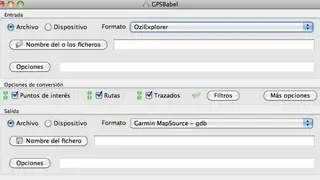 GPSBabel screenshot