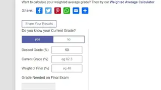 Grade Calculator screenshot