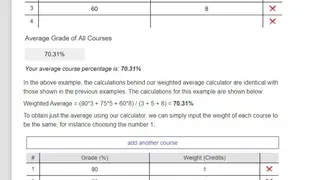 Grade Calculator screenshot