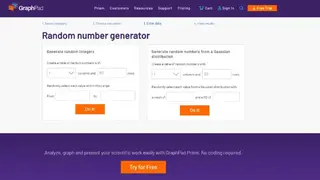 GraphPad Random number generator screenshot