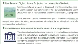 Greenstone Digital Library screenshot