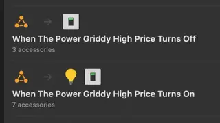 Griddy home automation screenshot