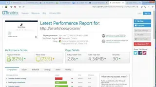 Gtmetrix screenshot