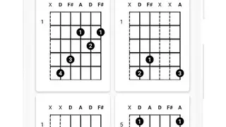 Guitar chord finder screenshot