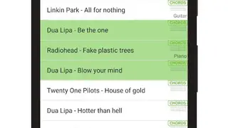 Guitar chords and tabs screenshot