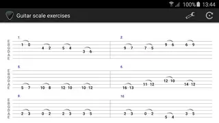 Guitar scale exercises screenshot