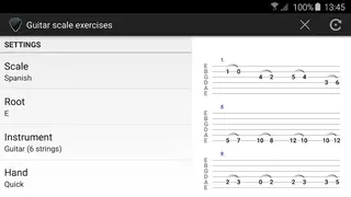 Guitar scale exercises screenshot