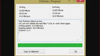 H2testw screenshot