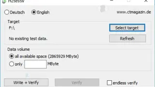 H2testw screenshot