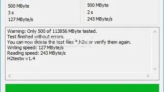 H2testw screenshot