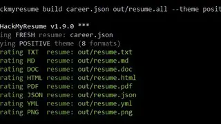 HackMyResume screenshot