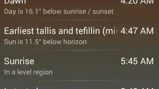 Halachic Prayer Times screenshot