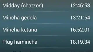 Halachic Prayer Times screenshot
