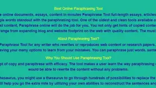 Handy Man Dan Paraphrasing Tool screenshot