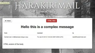 Harakirimail screenshot