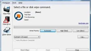 Hardwipe screenshot